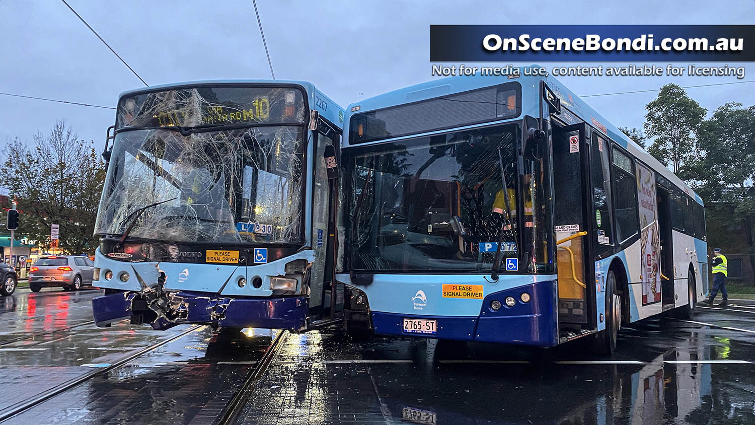 Two buses collide after crash in Kensington