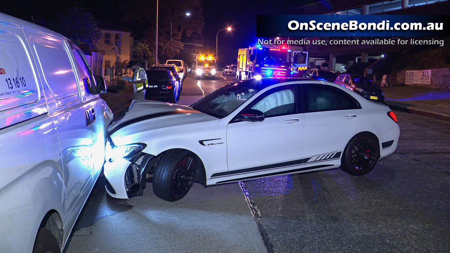 Four cars damaged after crash in Bondi overnight