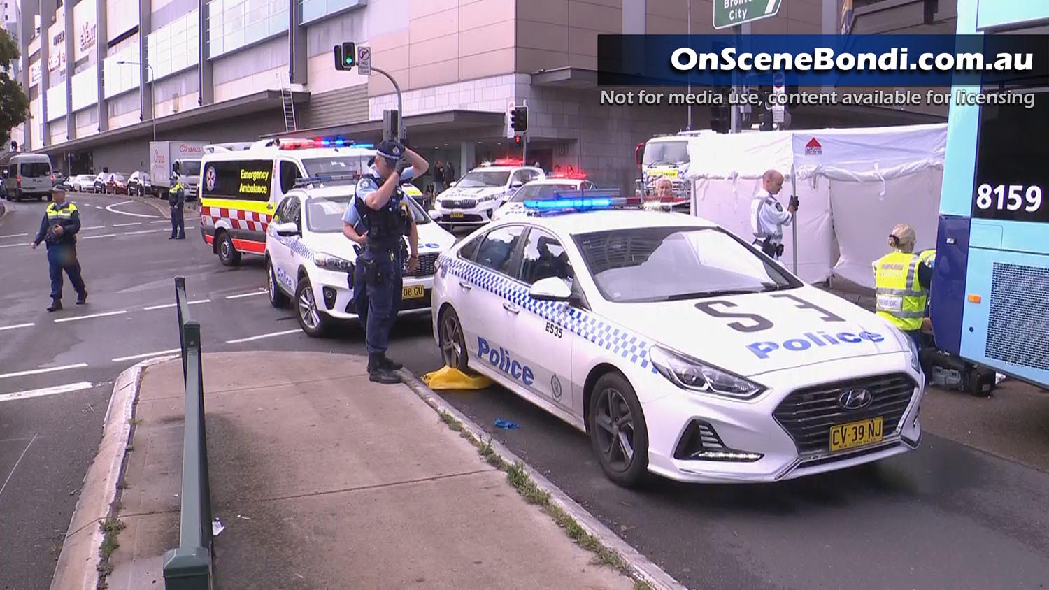 Woman killed after being hit by a bus in Bondi Junction